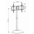 TECHLY Nosač za TV ICA-TR12, 177,8 cm, 70", crni